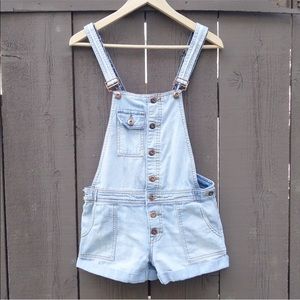 EXCELLENT CONDITION F21 Light Blue Denim Overall